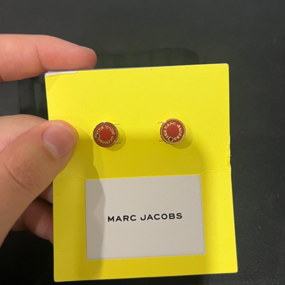 Marc Jacobs Enamel Logo Stud Earrings - Picture 2 of 4